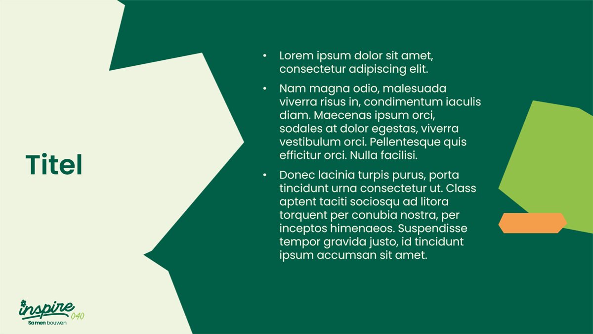 Contentslide met opsomming binnen de huisstijl